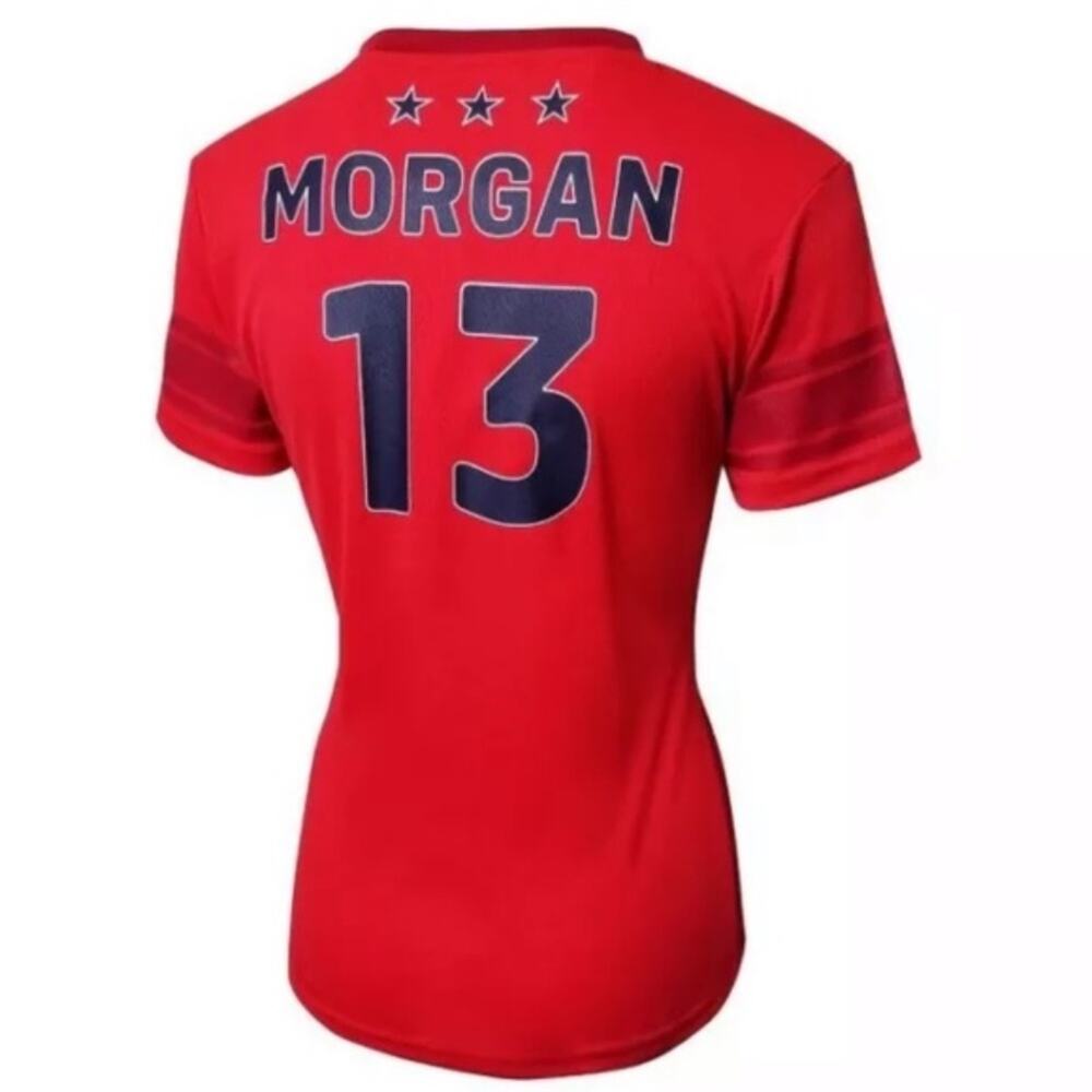 FIFA U.S. Soccer NWT 2019 World Cup Alex Morgan Jersey Short Sleeve Red Size L